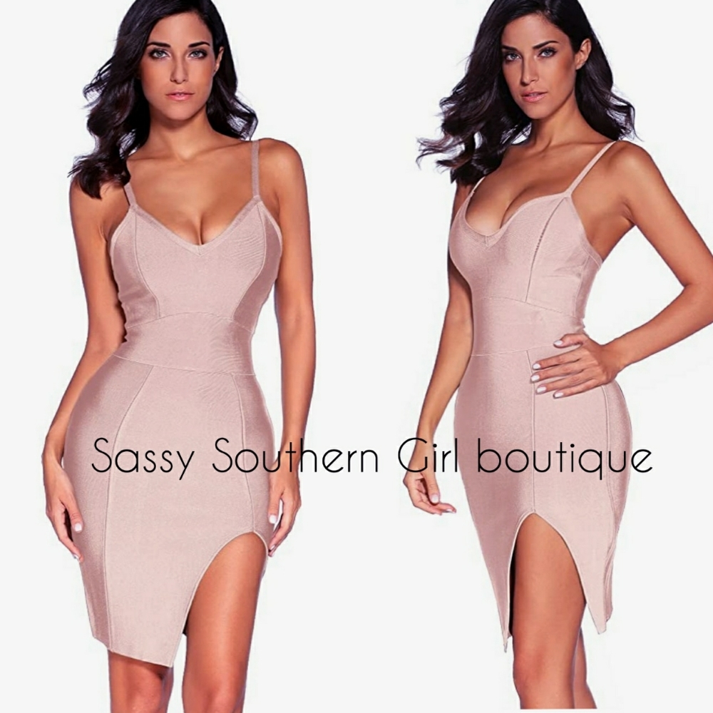⭐🆕Nude blush pink bandage dress